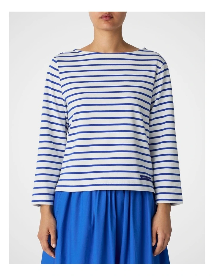 Breton Tee in Marine Stripe image 1