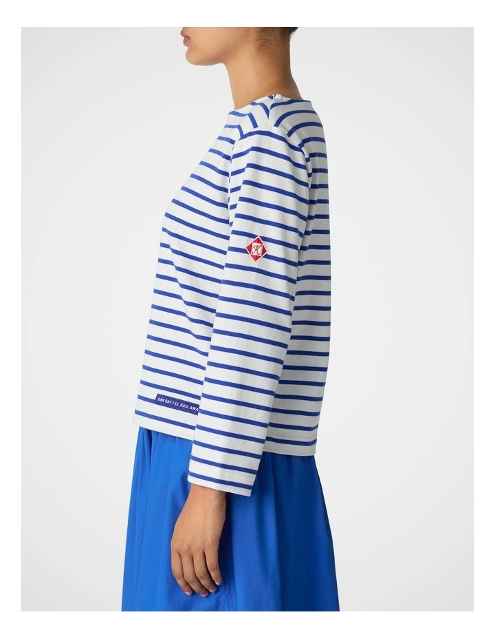 Breton Tee in Marine Stripe image 3