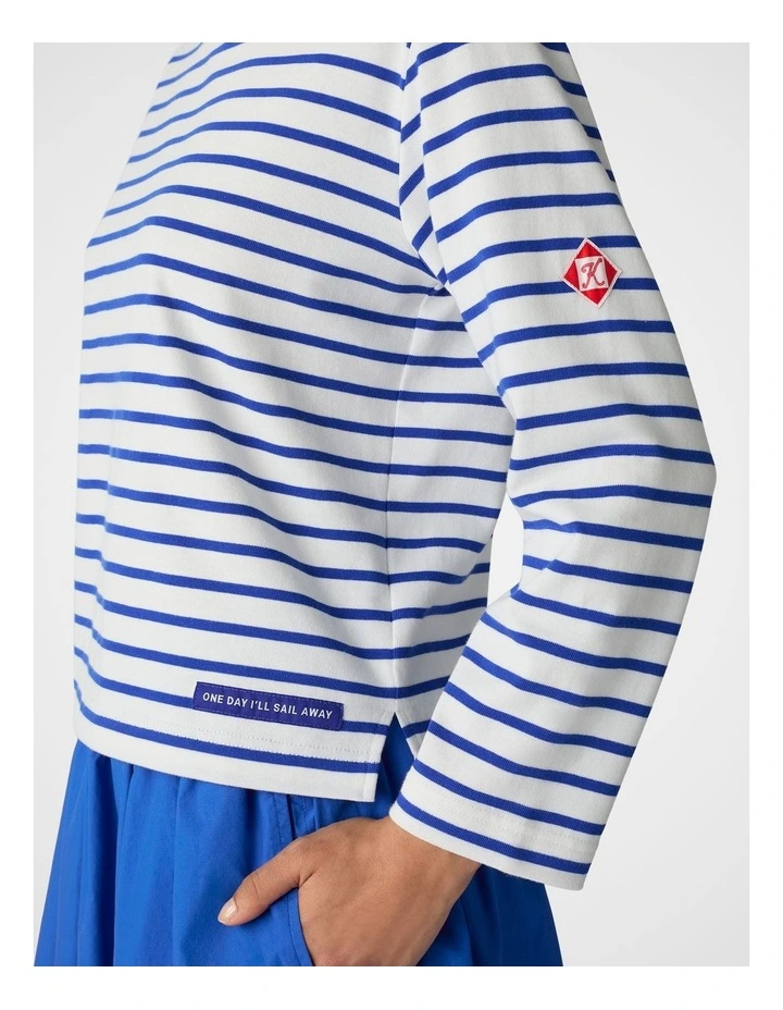 Breton Tee in Marine Stripe image 4