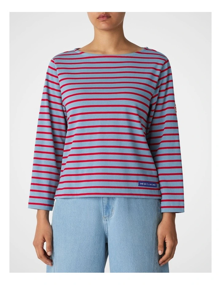Breton Tee in Poppy Stripe image 1
