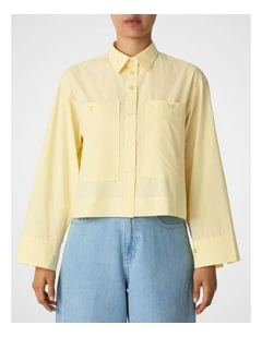 Cropped Pocket Shirt in Butter