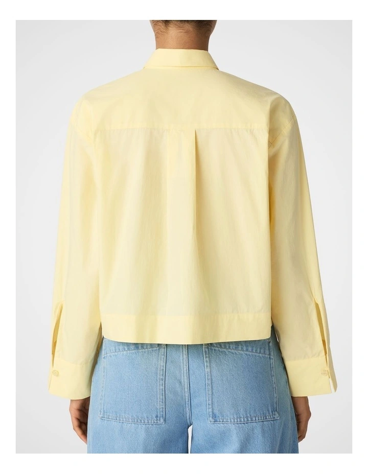 Cropped Pocket Shirt in Butter image 2