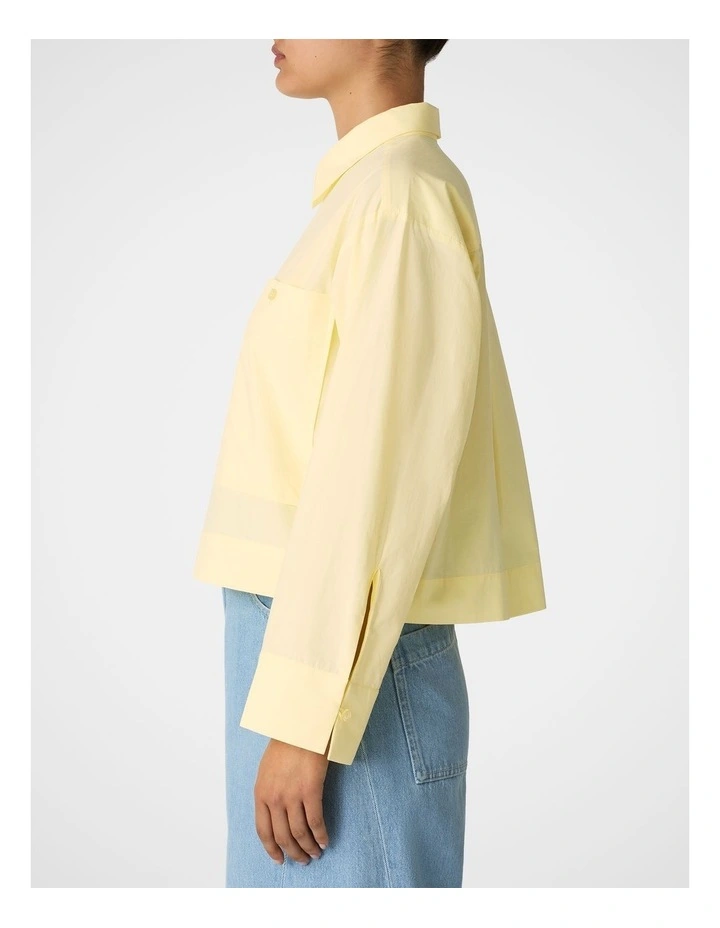 Cropped Pocket Shirt in Butter image 3