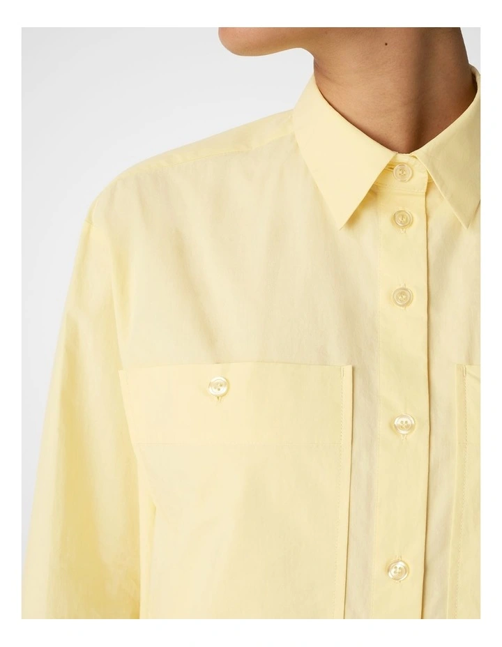Cropped Pocket Shirt in Butter image 4