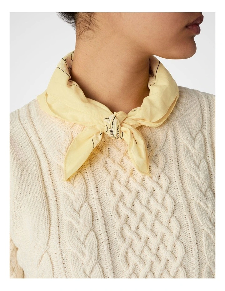 Bandana Scarf in Butter image 2