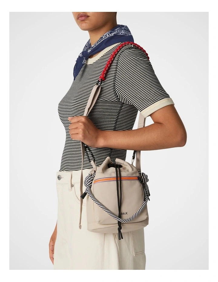 TREK. Mini Bucket Bag in Chalk image 4