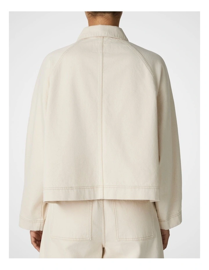 Mariner Denim Jacket in Ecru image 2