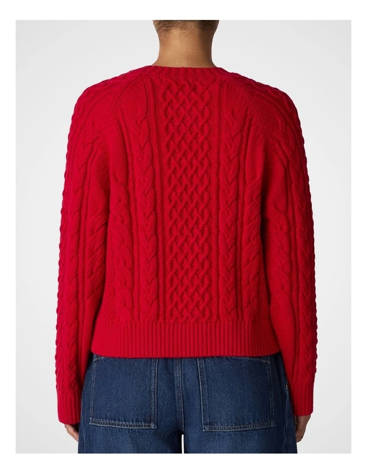 Voyage Cable Knit Jumper Poppy image 2