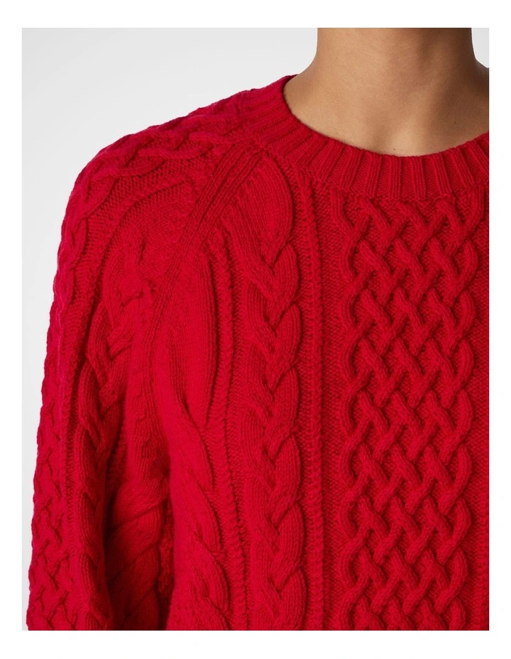 Voyage Cable Knit Jumper Poppy image 4
