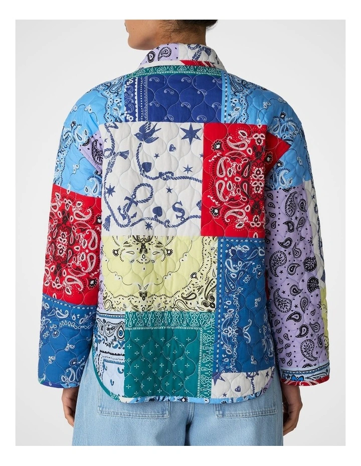 Bandana Quilted Jacket in Assorted image 2