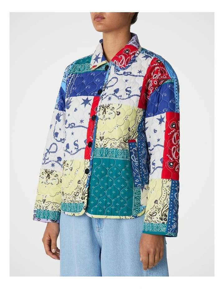Bandana Quilted Jacket in Assorted image 3