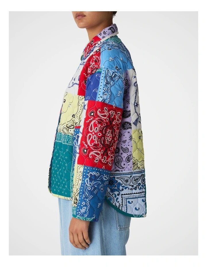 Bandana Quilted Jacket in Assorted image 5