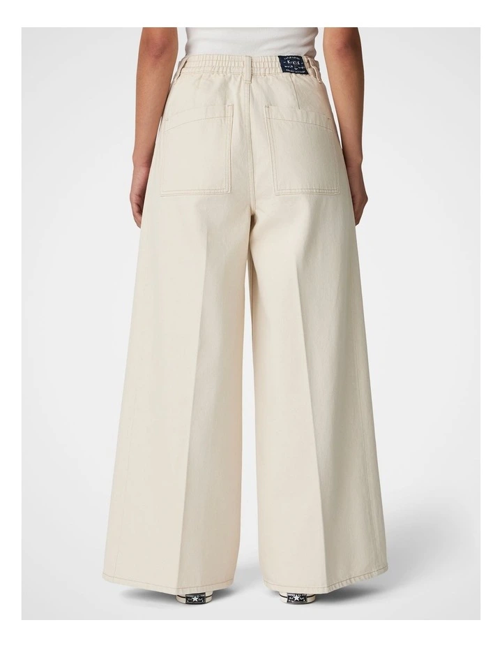 Super Wide Leg Jean in Ecru image 2