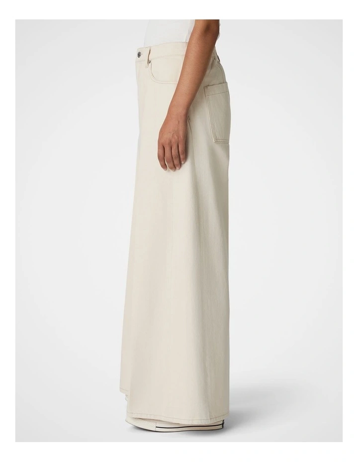 Super Wide Leg Jean in Ecru image 4