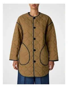 Chambray Reversible Coat in Indigo