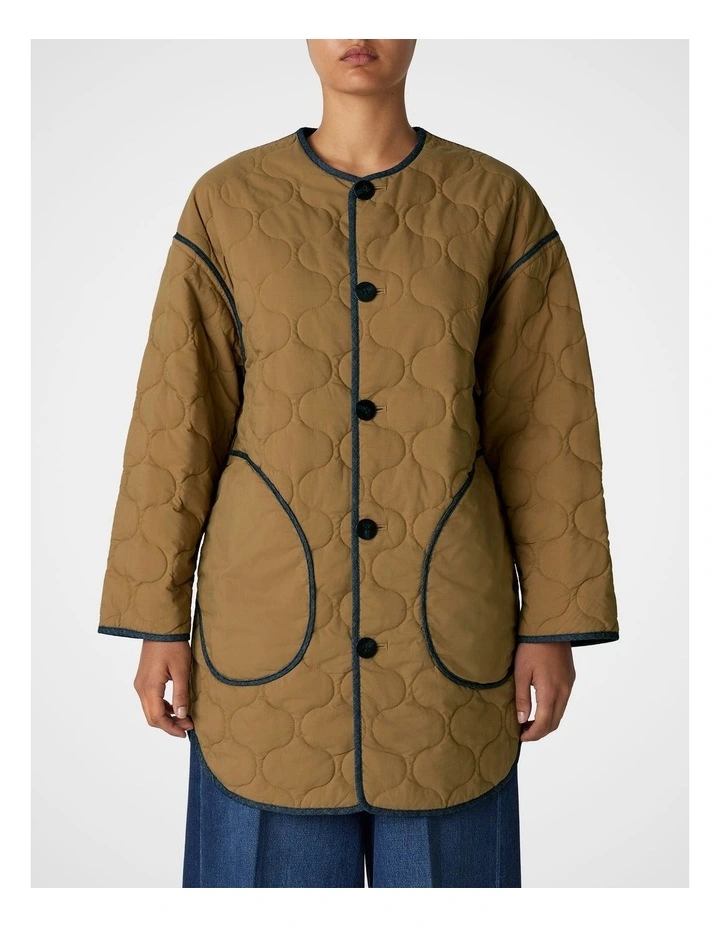 Chambray Reversible Coat in Indigo image 1