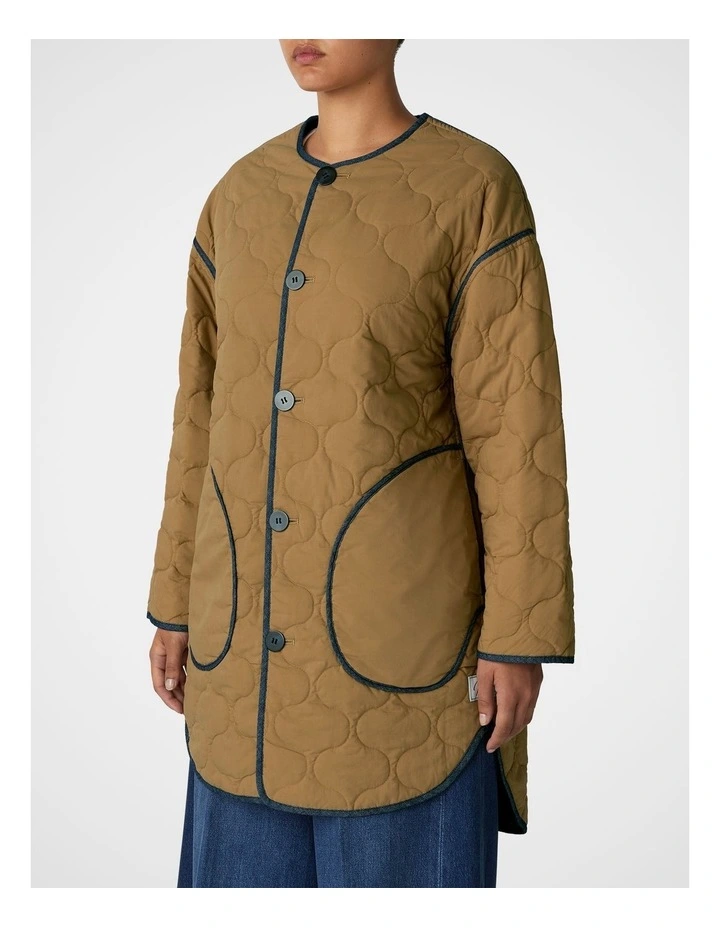 Chambray Reversible Coat in Indigo image 3