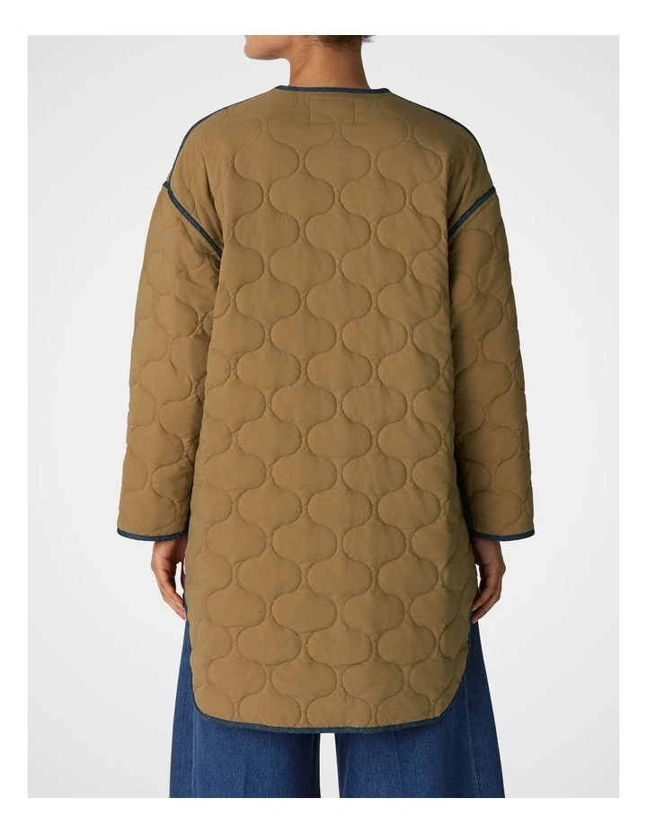 Chambray Reversible Coat in Indigo image 5