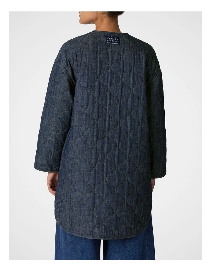 Chambray Reversible Coat in Indigo image 6