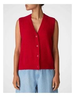 Cloud Knit Vest in Poppy