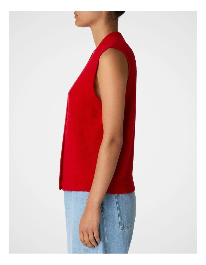 Cloud Knit Vest in Poppy image 4