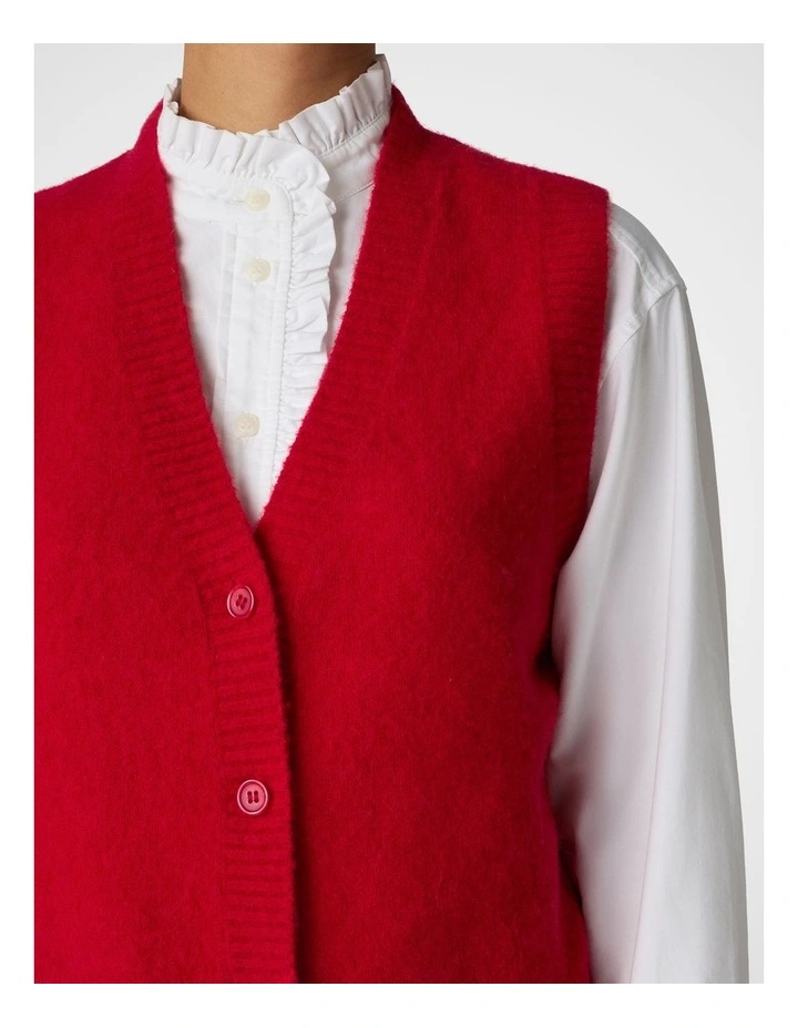 Cloud Knit Vest in Poppy image 5