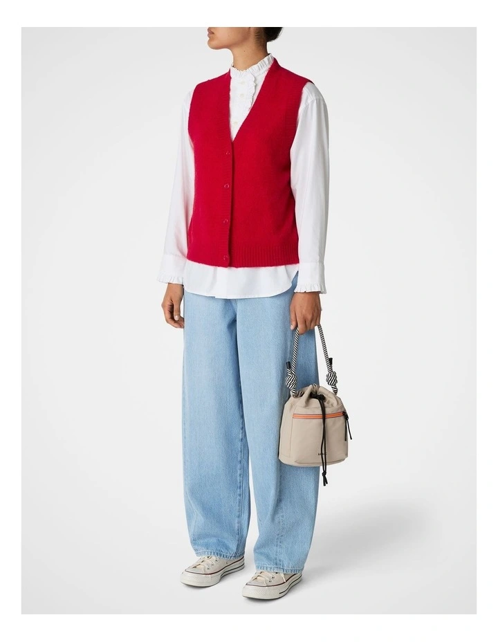 Cloud Knit Vest in Poppy image 6