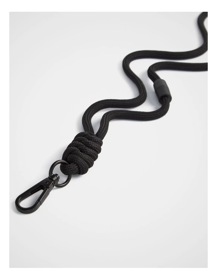 Rope Lanyard in Black image 2