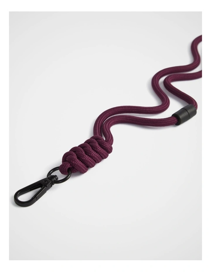 Rope Lanyard in Plum image 2