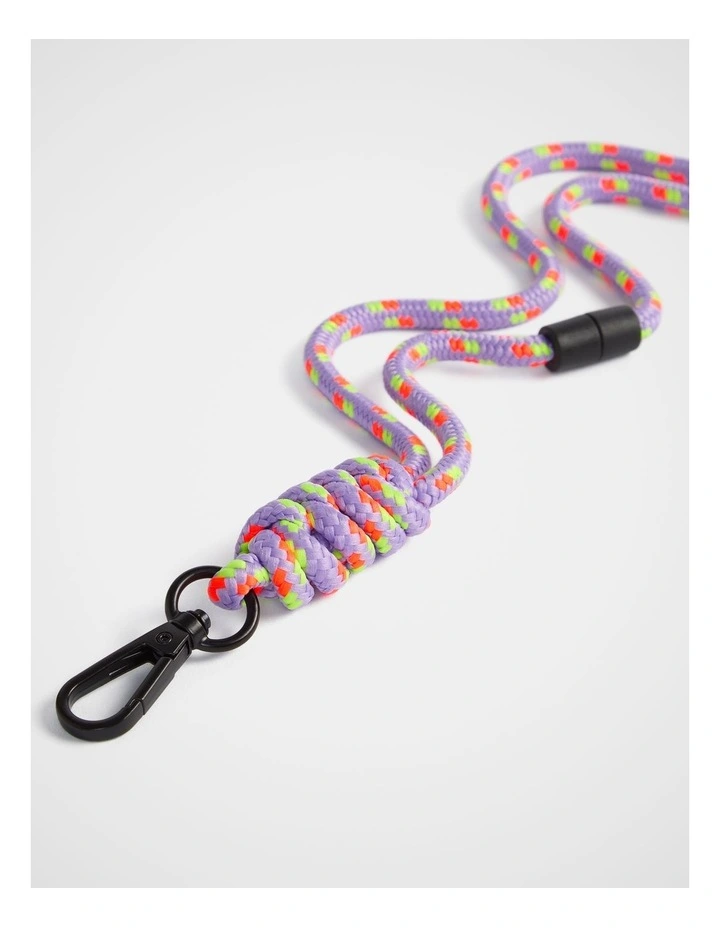 Rope Lanyard in Violet Multi image 2