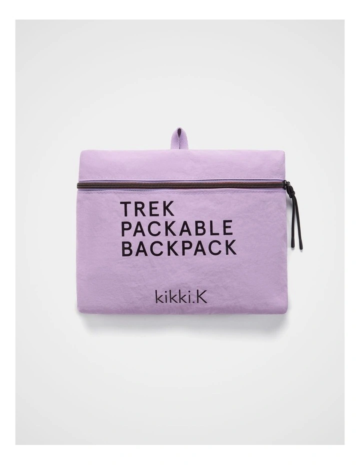 TREK. Packable Backpack in Violet image 5