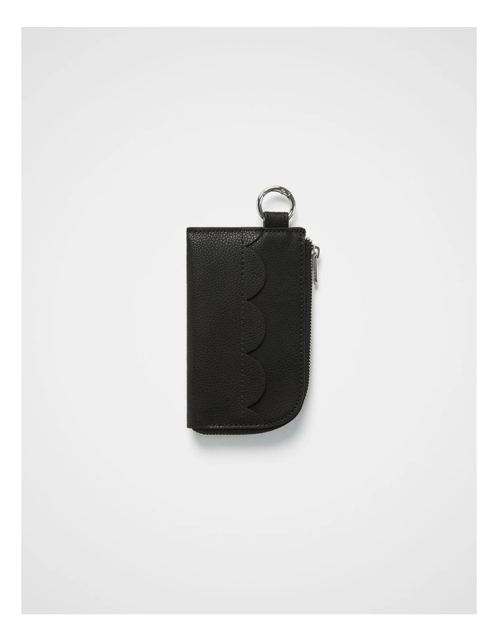 Zip Card Wallet in Black image 1