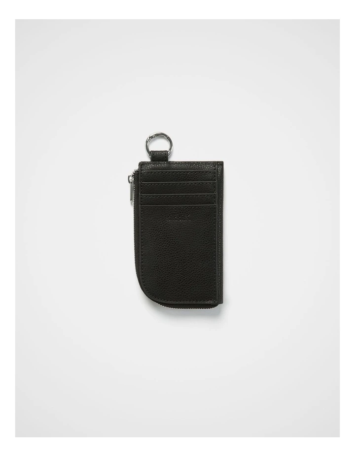 Zip Card Wallet in Black image 3