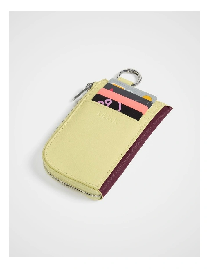Zip Card Wallet in Butter Plum image 2