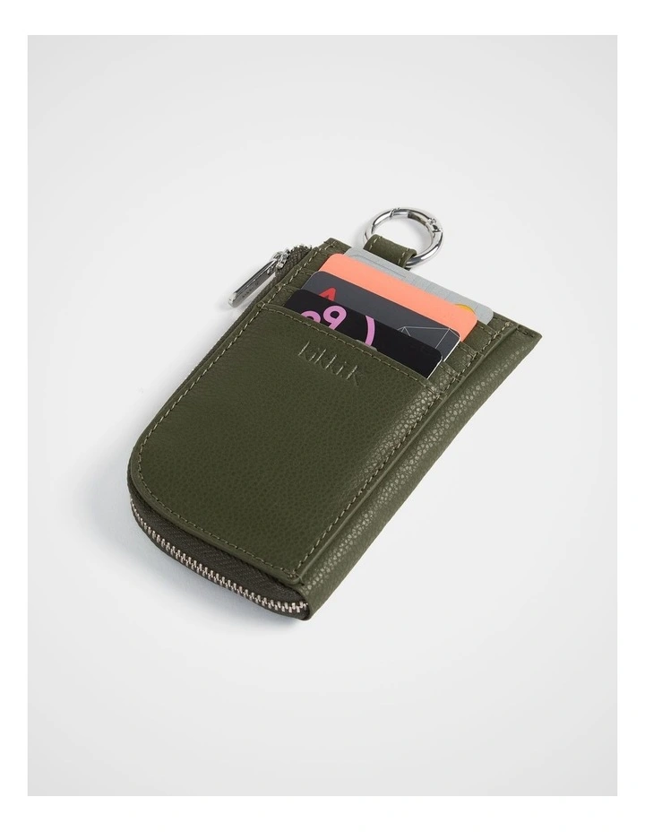 Zip Card Wallet in Sugar Olive image 2