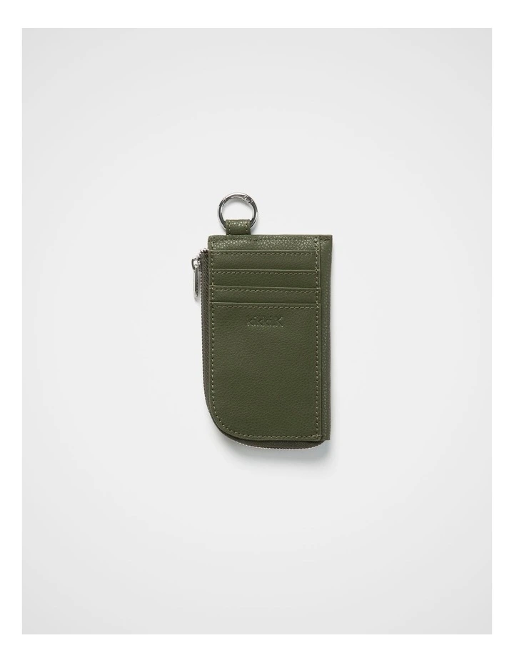 Zip Card Wallet in Sugar Olive image 3