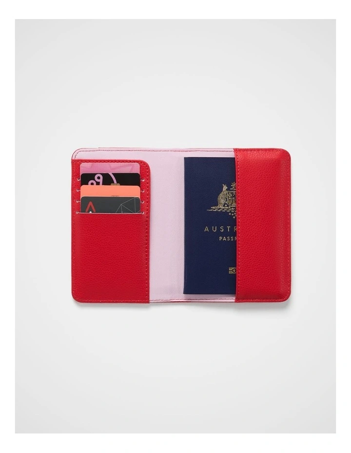 Passport Holder in Poppy image 2
