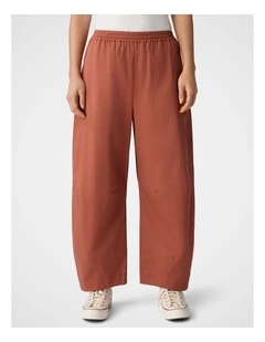 Twill Barrel Pant in Cinnamon