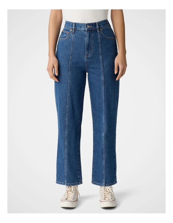 Straight Leg Jean in Mid Wash Denim image 1