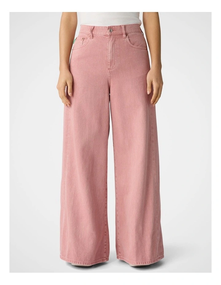 Super Wide Leg Jean in Rose image 1
