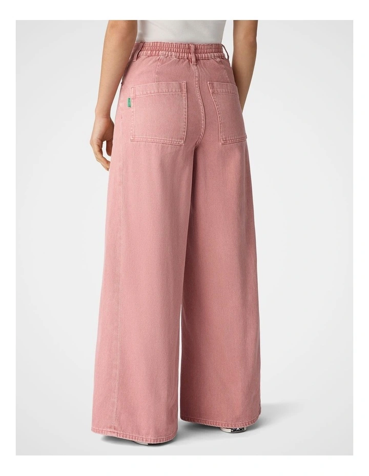 Super Wide Leg Jean in Rose image 2