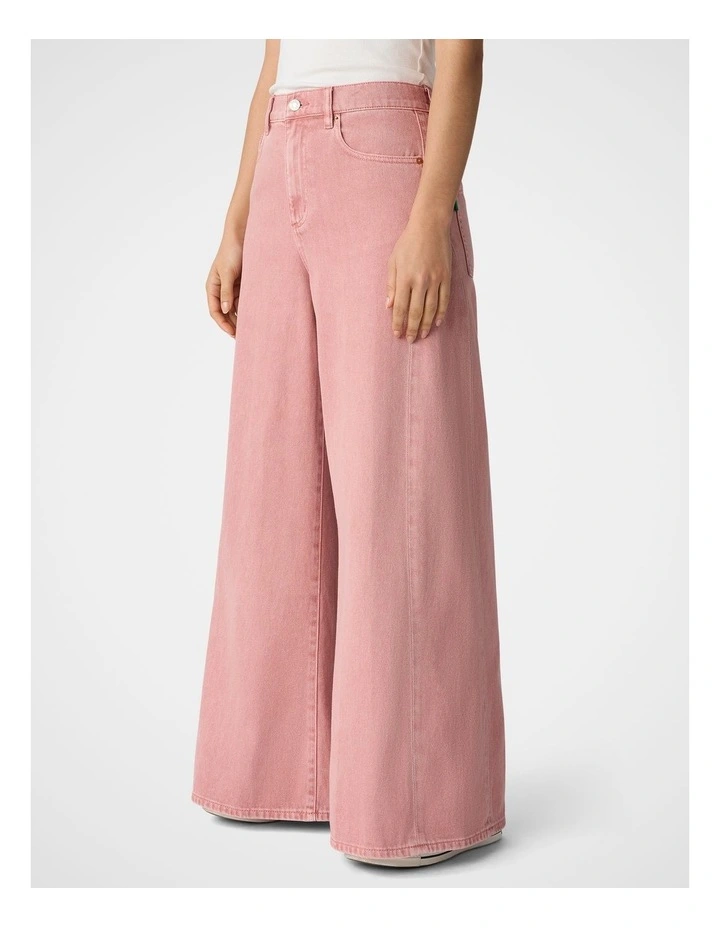 Super Wide Leg Jean in Rose image 3