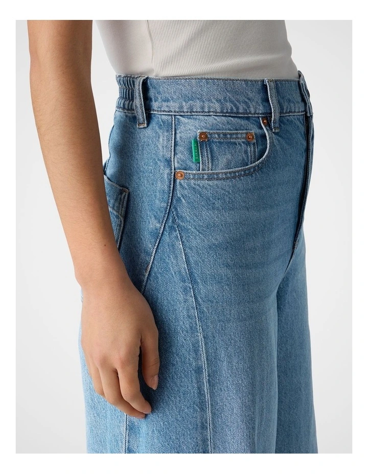Super Wide Leg Jean in Denim image 4