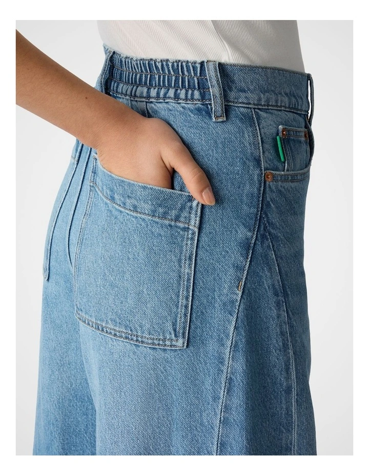 Super Wide Leg Jean in Denim image 5