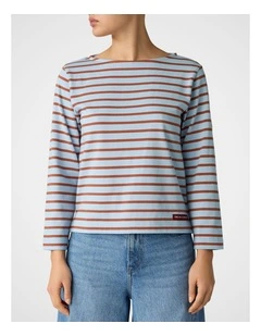 Breton Stripe Tee in Cinnamon