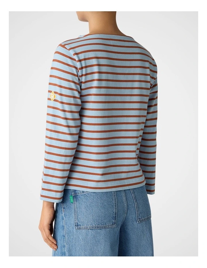 Breton Stripe Tee in Cinnamon image 2