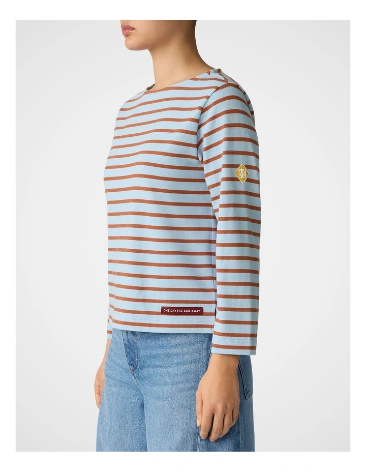 Breton Stripe Tee in Cinnamon image 3