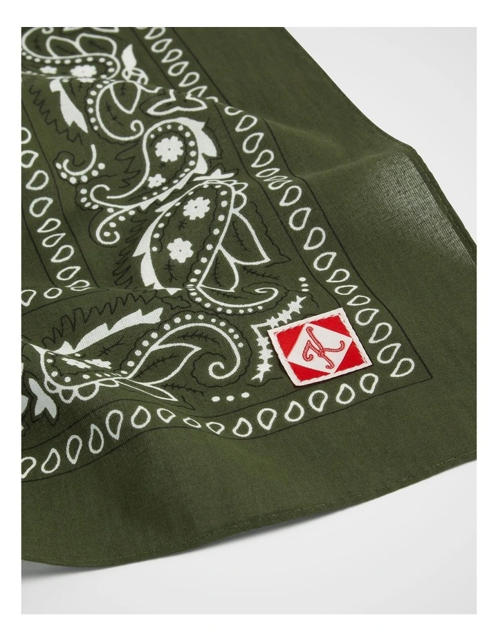 Bandana Scarf in Olive image 3