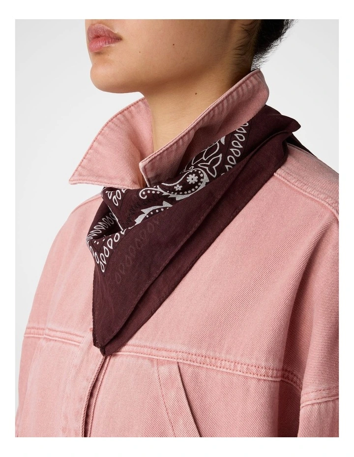 Bandana Scarf in Raisin image 2