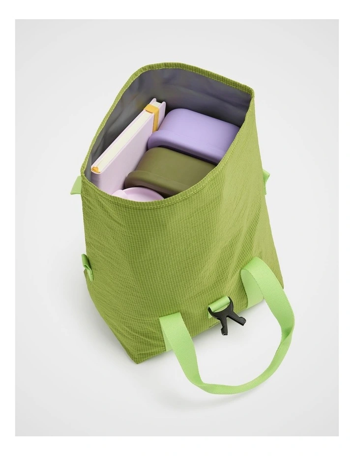 TREK. Roll Up Lunch Bag Ripstop in Moss image 2